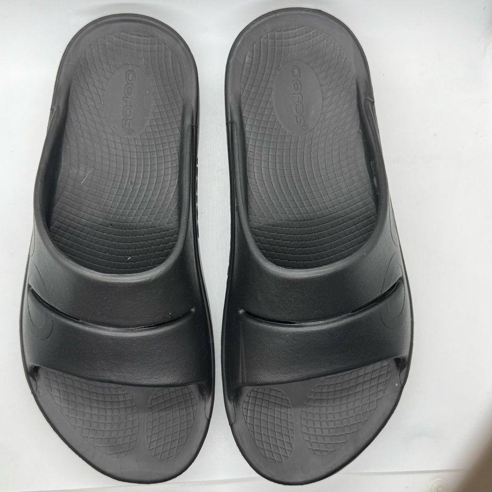 OOFOs OOahh Black Unisex Slide Sandals Size M9/W11 - Picture 5 of 9